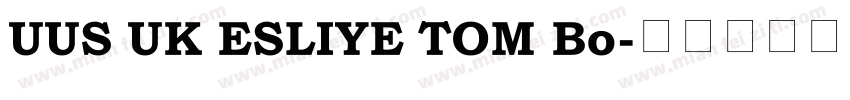 UUS UK ESLIYE TOM Bo字体转换